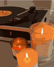 Розпис по номерах 40х50 DY316 Затишні свічки "Strateg"