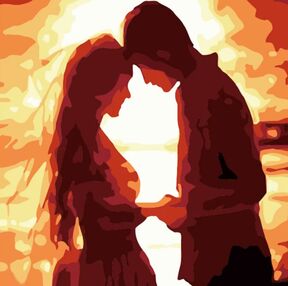 Розпис по номерах 20х20 HH5798 Палке кохання "Strateg"