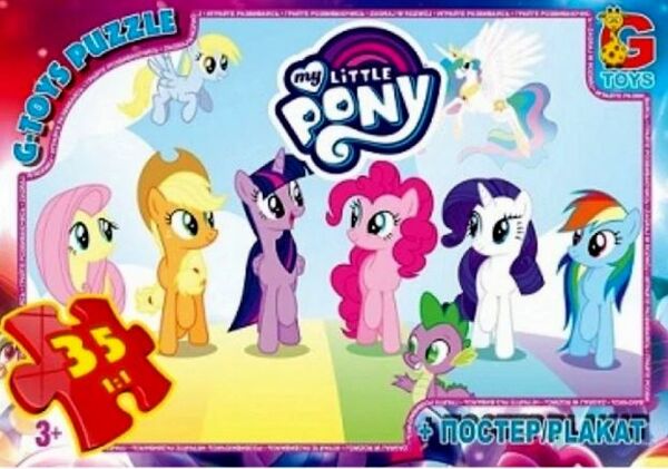 Пазли G-Toys 35 елементів My little Pony MLP013 Ціна (цена) 56.30грн. | придбати  купити (купить) Пазли G-Toys 35 елементів My little Pony MLP013 доставка по Украине, купить книгу, детские игрушки, компакт диски 0