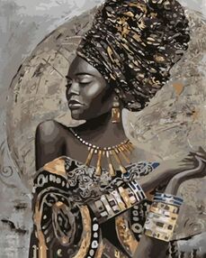 Розпис по номерах 40х50 GS1446 Темношкіра красуня "Strateg"