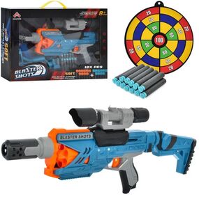 Автомат бластер мішень мякі куліприсоски 12 штук SB562