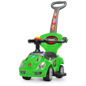 Каталка - толокар батьківська ручка зелений музичний M 4205-5