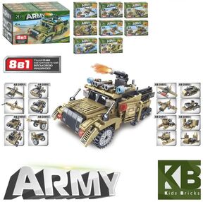 конструктор військовий транспорт від 38 деталей 8 видів  kb 2005