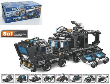 конструктор поліція транспорт від 91 деталі 8 видів kb 5906