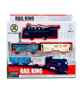 Залізниця довжина 210см локомотив 2 вагони 19051-2