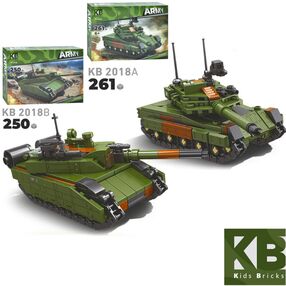 конструктор військовий танк від 261 деталей 2 види в асортименті KB 2018