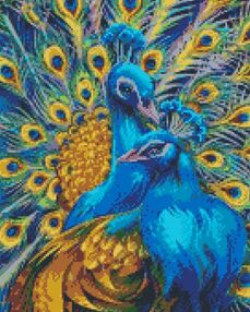 Алмазна мозаїка 40х50 FA40848 Пара павичів "Strateg"