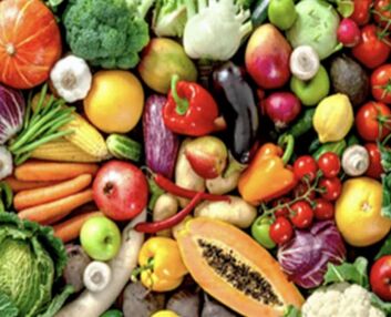 Алмазна мозаїка 30х40 HEG86063 Фрукти та овочі "Strateg"