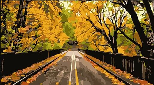 Розпис по номерах 50х25 WW206 Осіння дорога "Strateg"