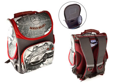 Рюкзак Leader 989035 Біла спортивна машина короб ортопед 34х26х15см