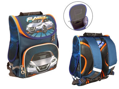 Рюкзак Leader 989040 Fast car короб ортопед 34х26х15см Рюкзак Leader 989040 Fast car короб ортопед 34х26х15см