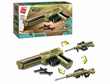 Конструктор Qman пістолет 3 в 1 202 деталі  4802