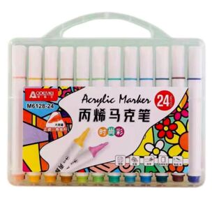 Набір скетч маркерів Акрилових 24 штуки трикутний корпус M6128-24