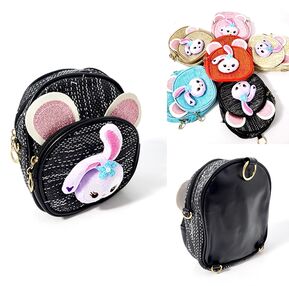 рюкзак дитячий 17х16 см з іграшкою на кишені зайчик 970715