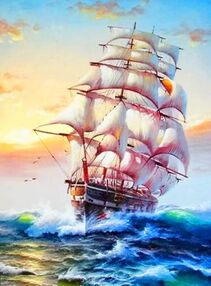 Алмазна мозаїка 30х40 JSDF75187 На всіх вітрилах "Strateg"