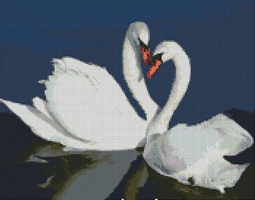 Алмазна мозаїка 40х50 FA40798 Лебеді "Strateg"