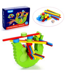 гра деревяна баланс крокодил палички кубик блоки md 1649