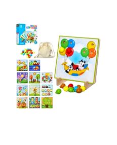 гра деревяна дошка 2-х стороння пазли маркер 4 види md 1814