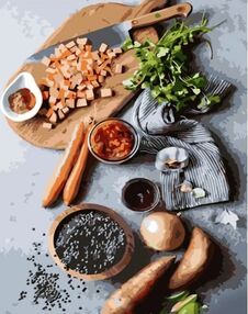 Розпис по номерах 40х50 GS1385 Процес приготування "Strateg"