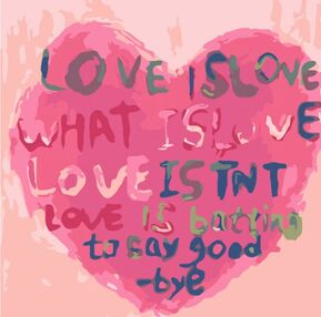 Розпис по номерах 20х20 HH5004 Рожеве серце "Strateg"