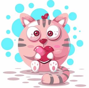 Розпис по номерах 30х30 ES-0811 Мультяшне кошенятко "Strateg"