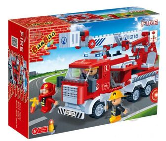конструктор banbao пожежники пожежна машина з вишкою 290 елементів 8313