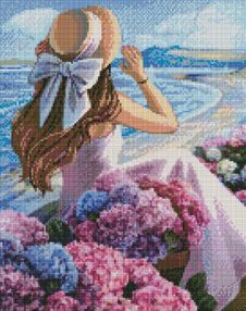 Алмазна мозаїка 40х50 АМО7384 Квітуче узбережжя "Ідейка"