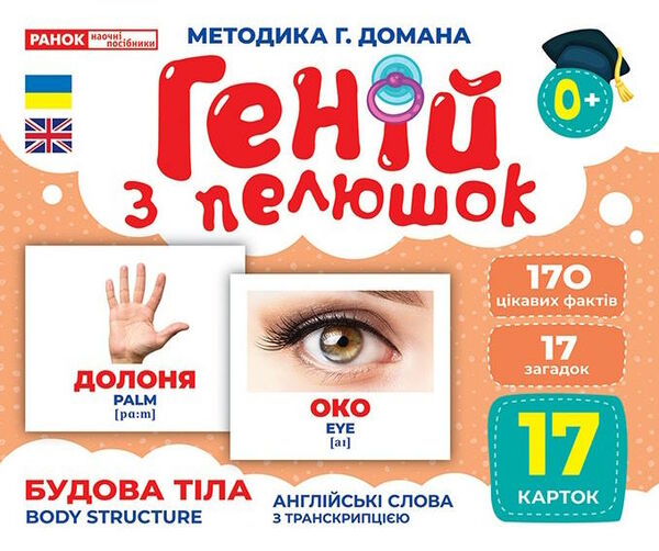 17 карток геній з пелюшок будова тіла Ціна (цена) 123.38грн. | придбати  купити (купить) 17 карток геній з пелюшок будова тіла доставка по Украине, купить книгу, детские игрушки, компакт диски 0