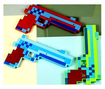 пістолет ВВ-14 майнкрафт піксельний великий