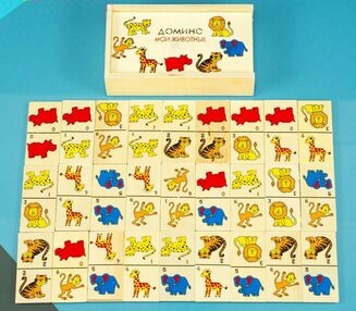 доміно дерев'яне 1-8920 мої тварини рос.
