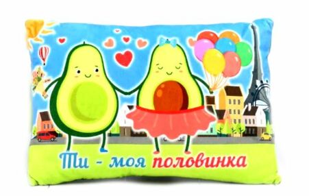 мяка іграшка подушка дитяча подушка з принтом №1 26 см 00291-31