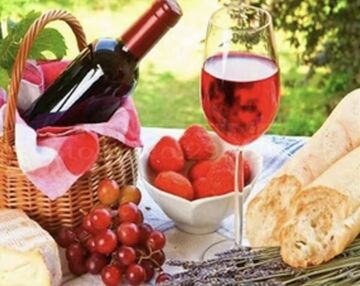 Алмазна мозаїка 40х50 SK70418 Пікнік з вином "Strateg"