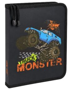 Папка Class на блискавці об'ємна Monster Truck 25х19х3 см 5629-26C