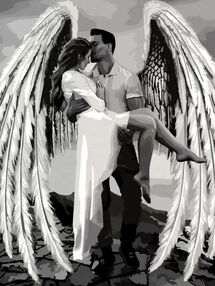 Розпис по номерах 30х40 10376-NN Її власний янгол "Art Craft" арт крафт