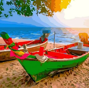 Розпис по номерах 40х40 10515-АС На узбережжі Таїланду "Art Craft" арт крафт