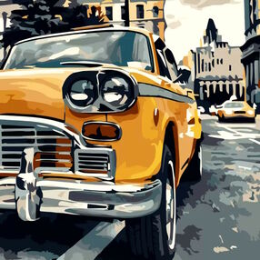 Розпис по номерах 40х40 10518-АС Особливе таксі "Art Craft" арт крафт