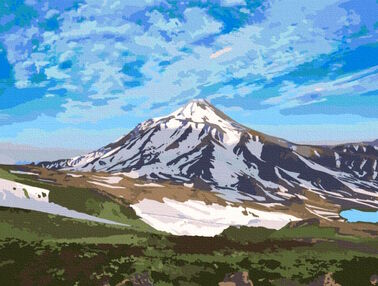 Розпис по номерах 40х50 10529-АС Вулкан Ліканкабур Чилі "Art Craft" арт крафт