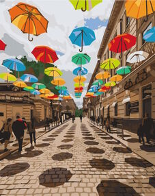 Розпис по номерах 40х50 11235-АС Вулиця у Львові "Art Craft" арт крафт