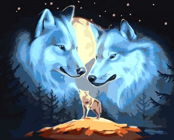 Розпис по номерах 40х50 11649-АС Вовча природа "Art Craft" арт крафт