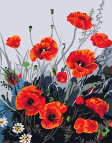 Розпис по номерах 40х50 13105-АС Барвисті маки "Art Craft" арт крафт