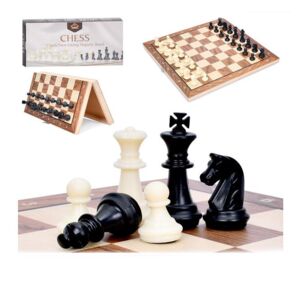 Шахи деревяні магнітні фігури пластикові FG240502028L