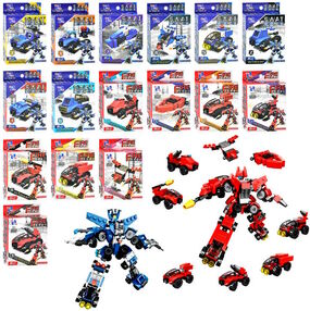 конструктор 0868-57-8 поліцейські пожежні 8 в 1 від 27 до 19 деталей 16 видів