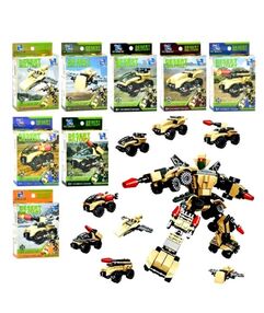 конструктор 0868-63 військова техніка 8 в 1 від 34 до 22 деталей 8 видів