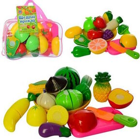 фрукти овочі на липучці тарілка дощечка ніж 2 види 2018a