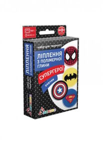 ліплення з полімерної глини набір для творчості значки супергерої пг-007