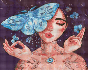 Алмазна мозаїка 40х50 АМО7451 Дотик метелика "Ідейка"