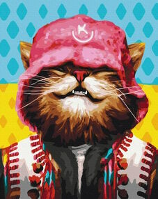 Розпис по номерах 40х50 BS53159 Котик Kalush brushme Брашми