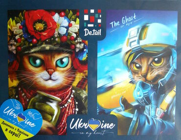 пазли 500 елементів кішка воїн & привид києва 2 в 1 dt500-09