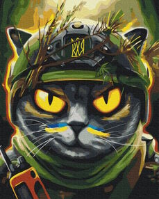 Розпис по номерах 40х50 BS53311 Котик розвідник brushme Брашми