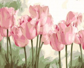 Розпис по номерах 40х50 BS53322 Ніжні тюльпани brushme Брашми